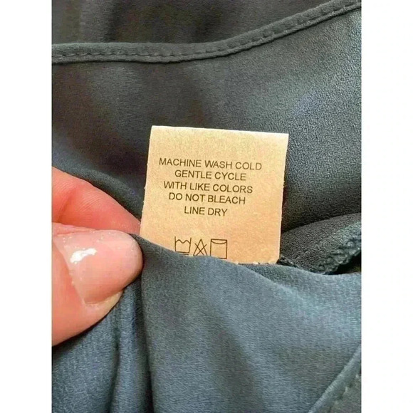 NWT Krisa Halter Asymmetrical Ruffle Mini Dress Teal Green Size Small - Picture 9 of 9